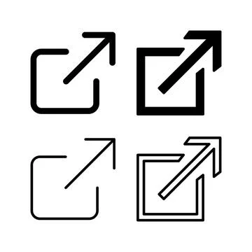External link icon vector. hyperlink chain symbol. download, share, Stock Illustration