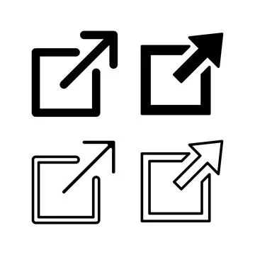 External link icon vector. hyperlink chain symbol. download, share, Stock Illustration