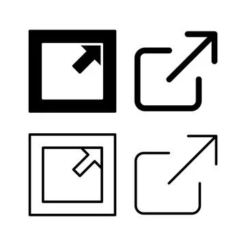 External link icon vector. hyperlink chain symbol. download, share, Stock Illustration
