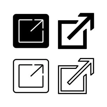 External link icon vector. hyperlink chain symbol. download, share, Stock Illustration