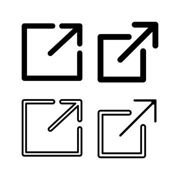 External link icon vector. hyperlink chain symbol. download, share, Stock Illustration