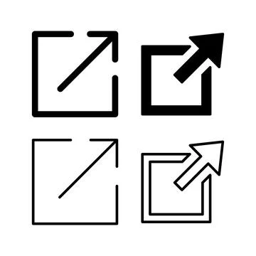 External link icon vector. hyperlink chain symbol. download, share, Stock Illustration