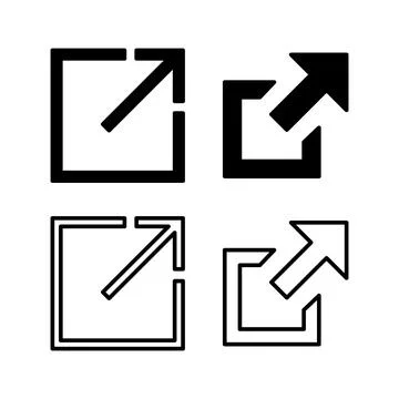 External link icon vector. hyperlink chain symbol. download, share, Stock Illustration