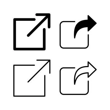 External link icon vector. hyperlink chain symbol. download, share, Stock Illustration