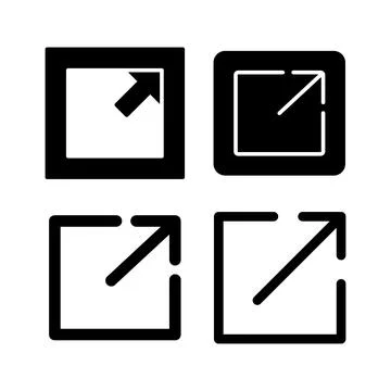 External link icon vector. hyperlink chain symbol. download, share, Stock Illustration