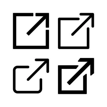 External link icon vector. hyperlink chain symbol. download, share, Stock Illustration