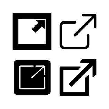 External link icon vector. hyperlink chain symbol. download, share, Stock Illustration
