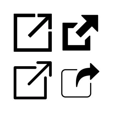 External link icon vector. hyperlink chain symbol. download, share, Stock Illustration