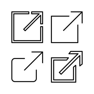 External link icon vector. hyperlink chain symbol. download, share, Stock Illustration