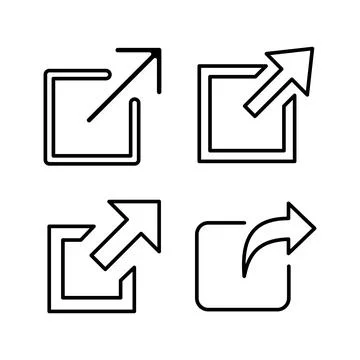 External link icon vector. hyperlink chain symbol. download, share, Stock Illustration