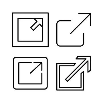 External link icon vector. hyperlink chain symbol. download, share, Stock Illustration