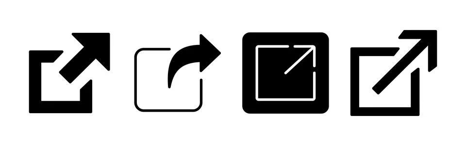 External link icon vector. hyperlink chain symbol. download, share, Stock Illustration