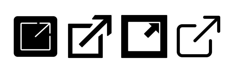 External link icon vector. hyperlink chain symbol. download, share, Stock Illustration