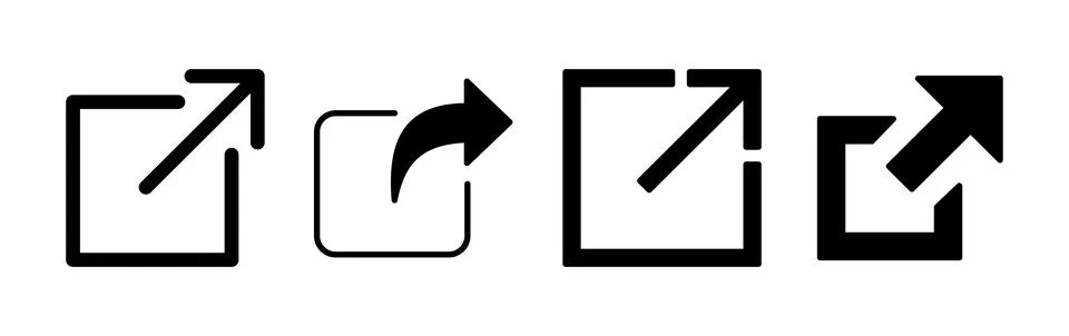 External link icon vector. hyperlink chain symbol. download, share, Stock Illustration