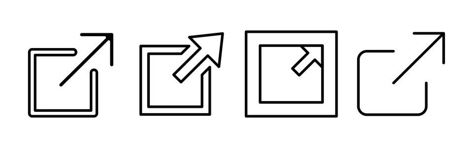 External link icon vector. hyperlink chain symbol. download, share, Stock Illustration