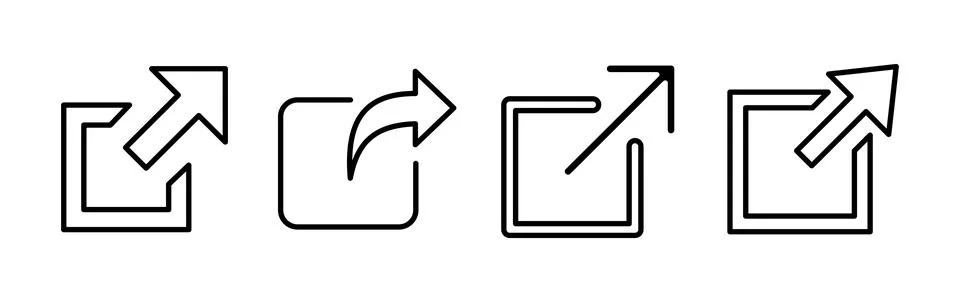External link icon vector. hyperlink chain symbol. download, share, Stock Illustration