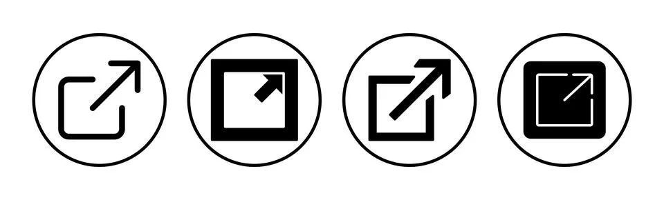 External link icon vector. hyperlink chain symbol. download, share, Stock Illustration