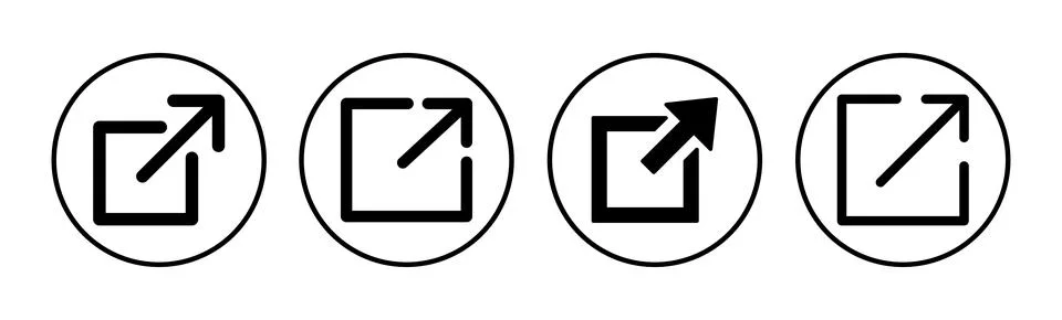 External link icon vector. hyperlink chain symbol. download, share, Stock Illustration