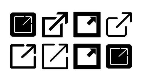 External link icon vector. hyperlink chain symbol. download, share, Illustrazione stock