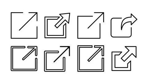 External link icon vector. hyperlink chain symbol. download, share, Stock Illustration