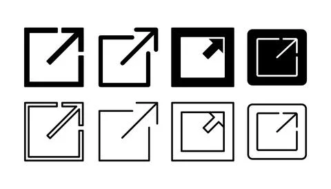 External link icon vector. hyperlink chain symbol. download, share, Stock Illustration