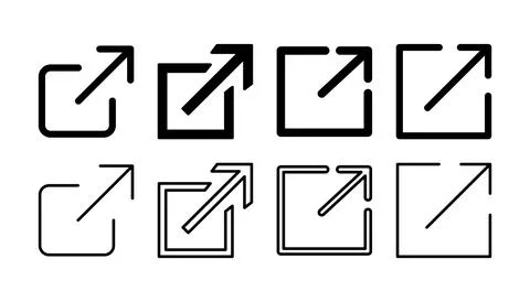 External link icon vector. hyperlink chain symbol. download, share, Stock Illustration