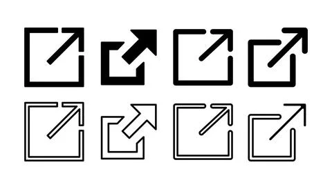 External link icon vector. hyperlink chain symbol. download, share, Stock Illustration