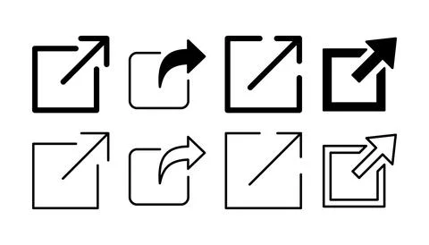 External link icon vector. hyperlink chain symbol. download, share, Stock Illustration