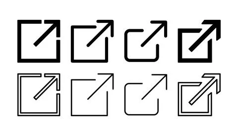 External link icon vector. hyperlink chain symbol. download, share, Stock Illustration