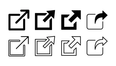 External link icon vector. hyperlink chain symbol. download, share, Stock Illustration