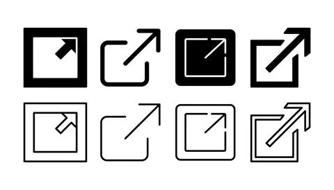 External link icon vector. hyperlink chain symbol. download, share, Stock Illustration