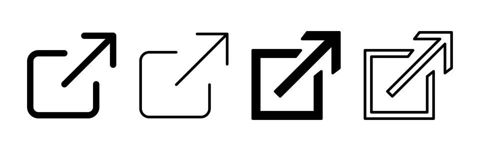 External link icon vector. hyperlink chain symbol. download, share, Stock Illustration
