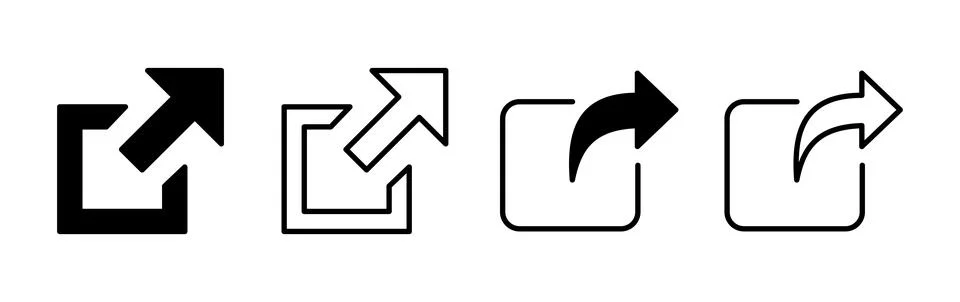 External link icon vector. hyperlink chain symbol. download, share, Stock Illustration