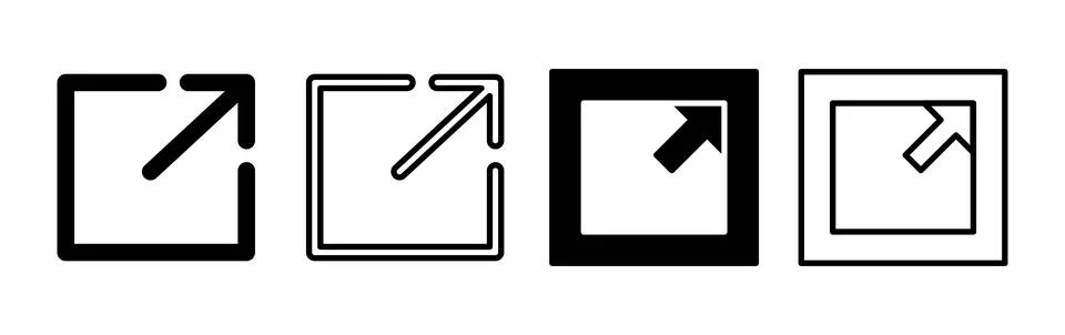 External link icon vector. hyperlink chain symbol. download, share, Stock Illustration