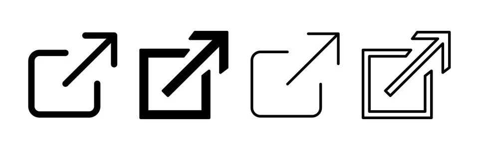 External link icon vector. hyperlink chain symbol. download, share, Stock Illustration