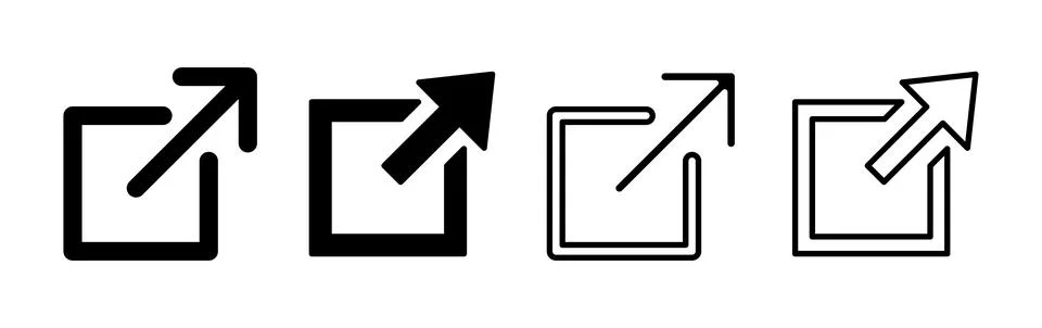 External link icon vector. hyperlink chain symbol. download, share, Stock Illustration