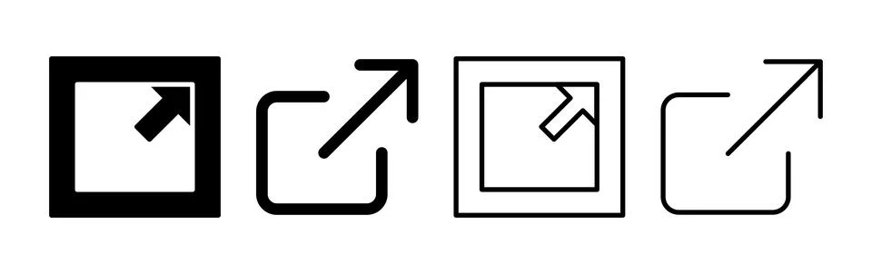 External link icon vector. hyperlink chain symbol. download, share, Stock Illustration