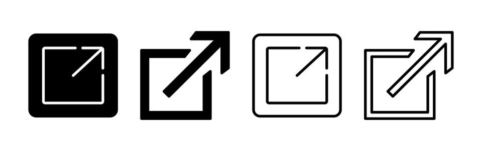 External link icon vector. hyperlink chain symbol. download, share, Stock Illustration