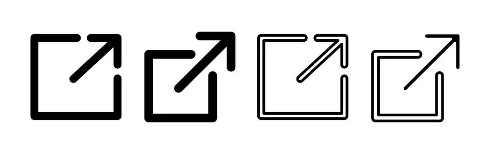 External link icon vector. hyperlink chain symbol. download, share, Stock Illustration