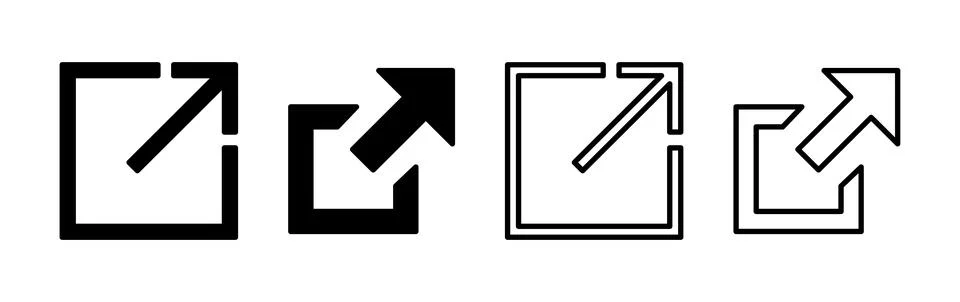 External link icon vector. hyperlink chain symbol. download, share, Stock Illustration