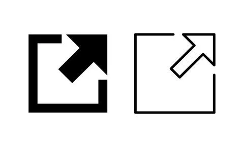External link icon vector. link sign and symbol. hyperlink symbol Stock Illustration
