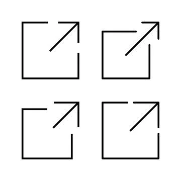 External link icon vector. link sign and symbol. hyperlink symbol Stock Illustration