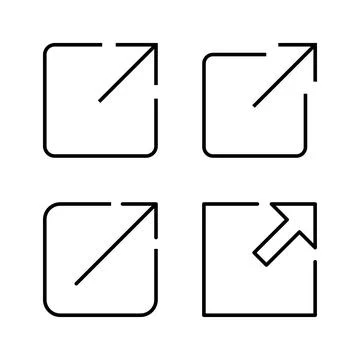 External link icon vector. link sign and symbol. hyperlink symbol Stock Illustration