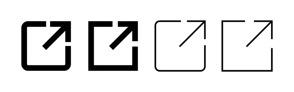 External link icon vector. link sign and symbol. hyperlink symbol Stock Illustration