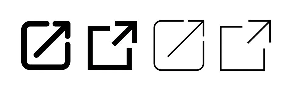 External link icon vector. link sign and symbol. hyperlink symbol Stock Illustration