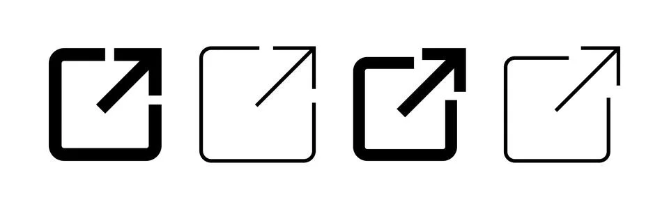 External link icon vector. link sign and symbol. hyperlink symbol Stock Illustration