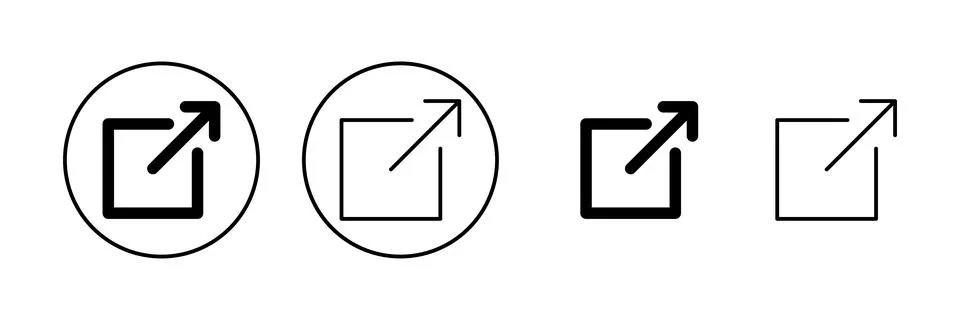 External link icon vector. link sign and symbol. hyperlink symbol Stock Illustration