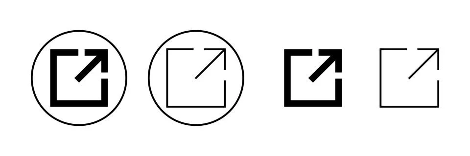 External link icon vector. link sign and symbol. hyperlink symbol Stock Illustration