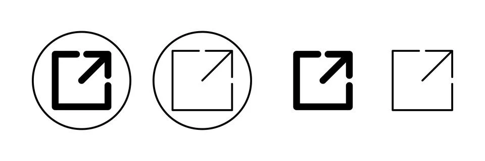 External link icon vector. link sign and symbol. hyperlink symbol Stock Illustration