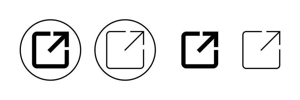 External link icon vector. link sign and symbol. hyperlink symbol Stock Illustration
